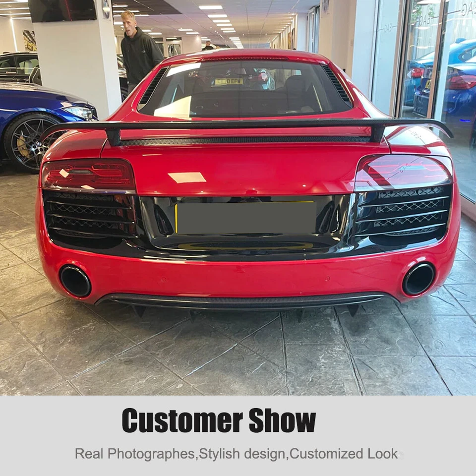 Para Audi R8 GT V8 V10 08-15 Alerón Trasero Tapa Bota Ala Fibra Carbono Reacondicionamiento Foto 2 de 4