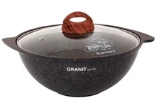 Kukmara Non-Stick Aluminum Kazan for Pilaf Plov Uzbeki Dish Lagman 3.7Qt