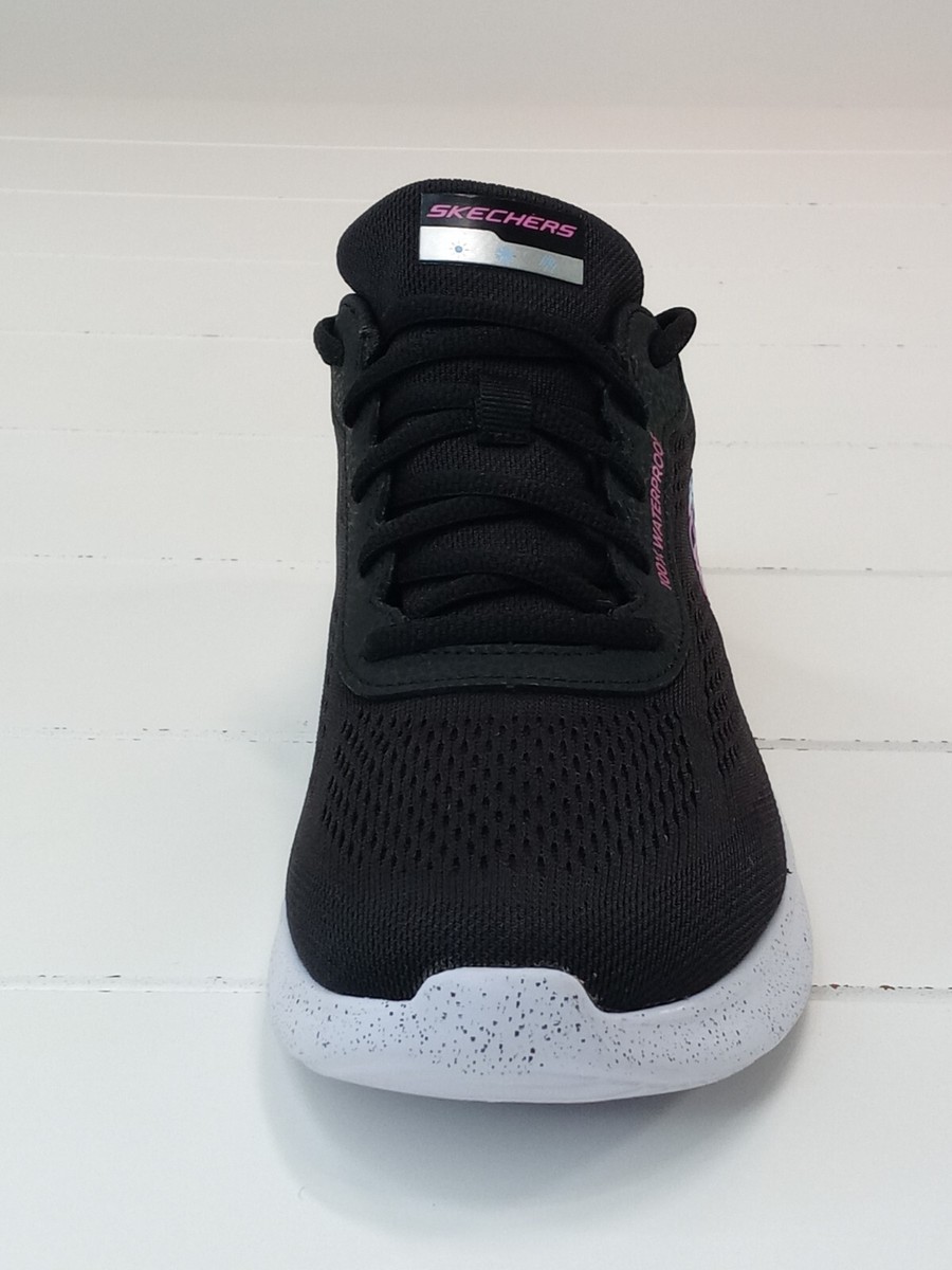 しの Skechers Skech-Light 150198 Waterproof Memory Foam Women Black