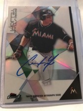 2015 Topps Finest Christian Yelich Auto! Signed Marlins Brewers MVP Rare