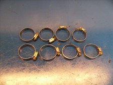 8x Lycoming Light Aircraft Engine 60mm Dia. Hand Wind Jubilee Clips. USED.