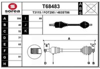 Eai Antriebswelle Vorne Links FüR Ford S-Max Galaxy Mondeo Iv Turnier T68483