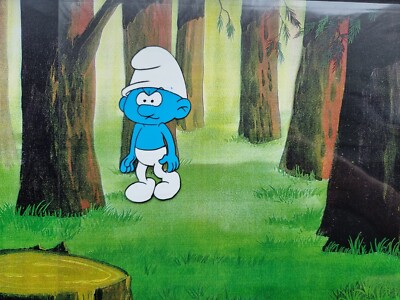 Hanna Barbera Vintage Original 1980er TV SCHLÜMPFE Animation Art Production Cel #85
