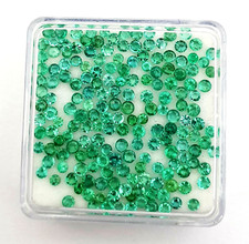 Natural Emerald Round Cut Loose Gemstone Lot 40 Pcs 2 MM