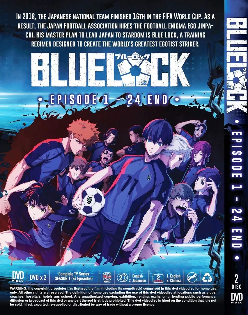 Blue Lock Complete TV Series Season 1 Japanese Anime DVD English Dubbed  Region 0