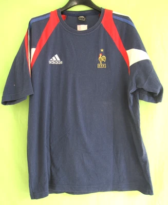 Maillot Entrainement Equipe de France Adidas Tee Shirt Football coton - 4 / M - Photo 1/4