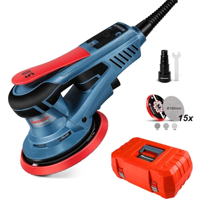 FANZWORK Bürstenloser Exzenterschleifer 150mm Schleifgerät, 5mm Hub, Drehzahlregelung