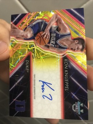 Topps Bowman 2024 Yellow Lazer Autograph Kon Knueppel Duke #B24-KKN /75