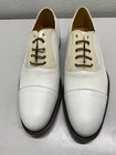 Hockerty Mens Cap-Toe Smooth Leather Oxfords Size 8/EU 42 White, Ivory — photo 2