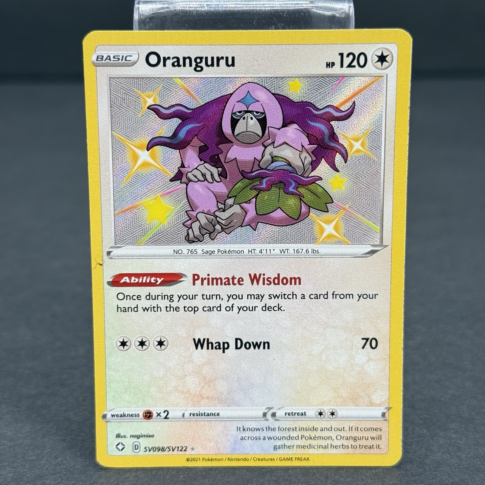 Pokemon Oranguru SV098/SV122 Shining Fates: Shiny Vault Holo NM