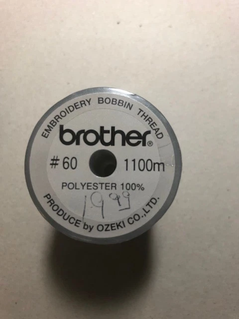 原始设备制造商兄弟刺绣 Bobbin Thread 60 重量黑色日本制造 1200 码全新 — 第 2/3 张图片