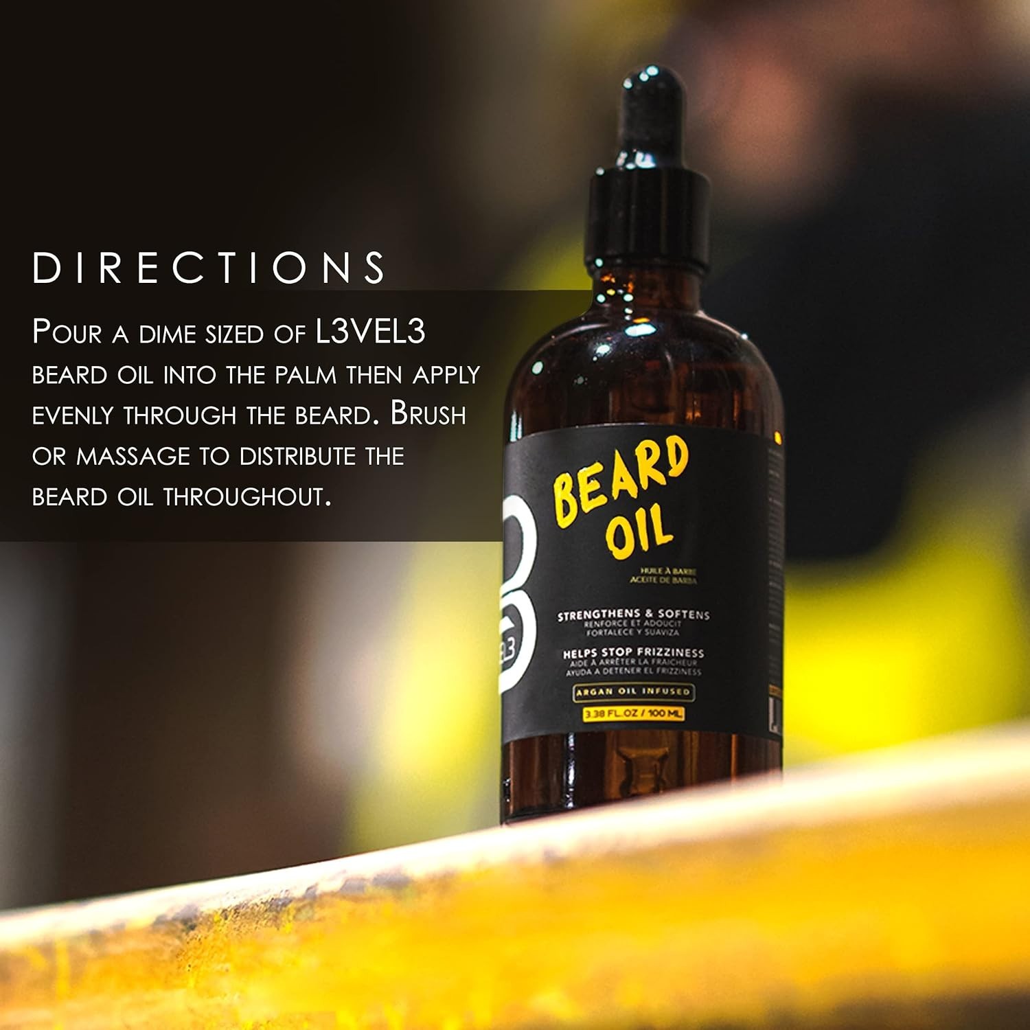Level3 Lv3 Beard Oil 3.38oz Strengthen & Softens New