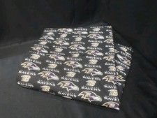Vintage 2000 NFL BALTIMORE RAVENS Football Cotton Fabric 59 X 116 Inches