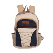 Mochila de cáñamo puro natural hecha a mano del Himalaya mochila de viaje senderismo cartera 18"x13