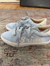 Betsey Johnson Jeweled Blue Bride Sneakers Sz 5