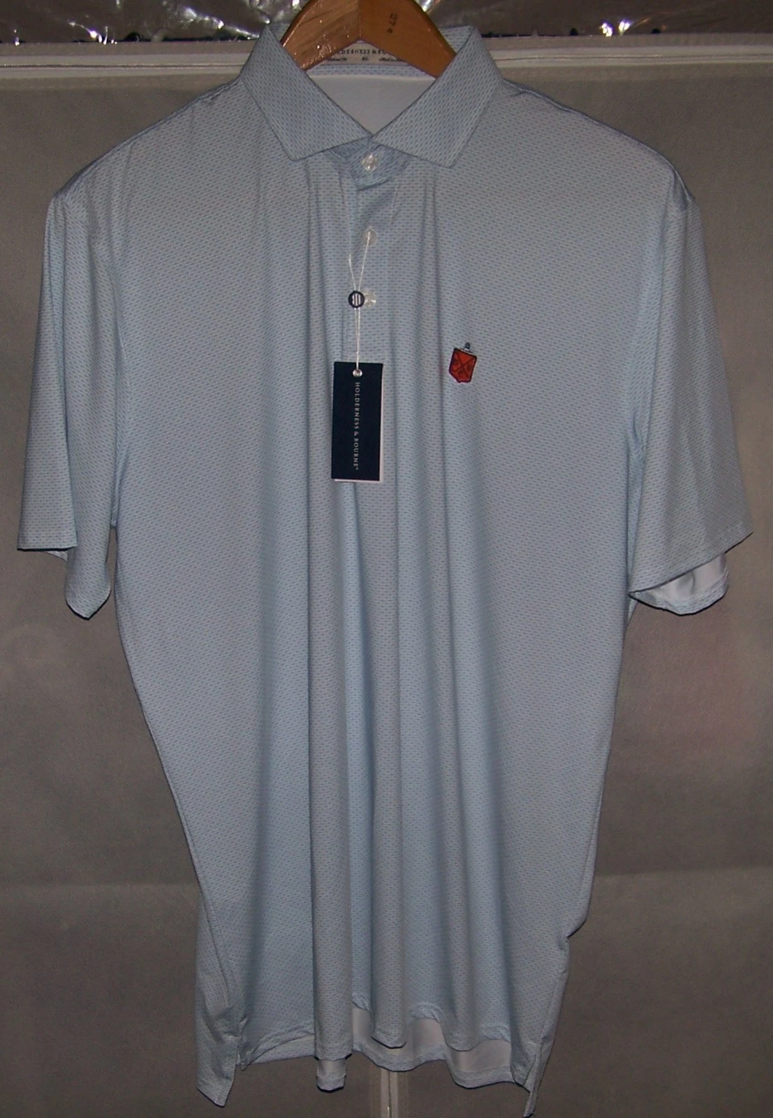 NEW HOLDERNESS & BOURNE Polo Shirt DEEPDALE GOLF CLUB Sz XL White Blue Lavender
Opens in a new windo