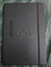 SEE DESC Rhodia Dot Grid Webnotebook 5.5" x 8.25" Black Leatherette Cover 118769