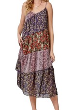 Leopard Print Mixed Maxi Dress