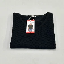 Ella Moss Women's Elbow Sleeve Lightweight Sweater, Black, Size M