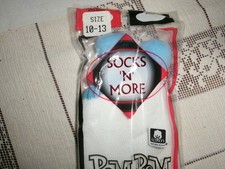 NOS Vintage Pom Pom Ankle Sport Casual Socks Blue POMS Socks N More Sz 10-13