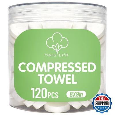 Herb Life 120 Pcs Mini Compressed Towels Disposable Face Compressed Towel