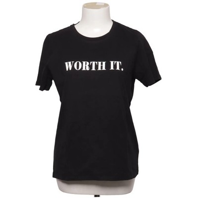 Pamela x NA-KD, T-shirt, Größe: M, Worth It Tee, Schwarz, Baumwolle, Print #GMN