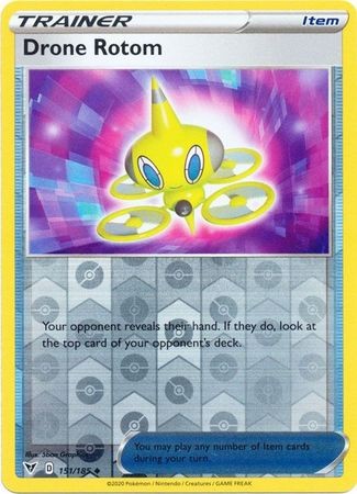 DRONE ROTOM 151/185 VIVID VOLTAGE POKEMON (REVERSE HOLO, NM)