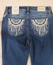 New Miss Me Jeans "Dream Catcher" Mid-Rise Boot Cut 30X32 Stretchy