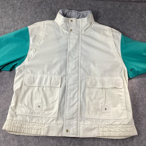 Vintage 1970s Mighty Mac Mens Retro Jacket Windbreaker Love Zip Boating Size 46 - Picture 10 of 19