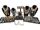 Vintage Sterling Silver and Costume Jewelry Lot - Swarovski Trifari Coro Monet