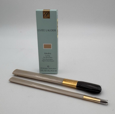 Estée Lauder Idealist Cooling Eye Illuminator 0.5 oz 15ml Light-Medium + Brushes