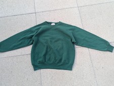 Vintage Hanes Blank Sweatshirt Mens Large Green Fleece Crewneck Pullover 80s