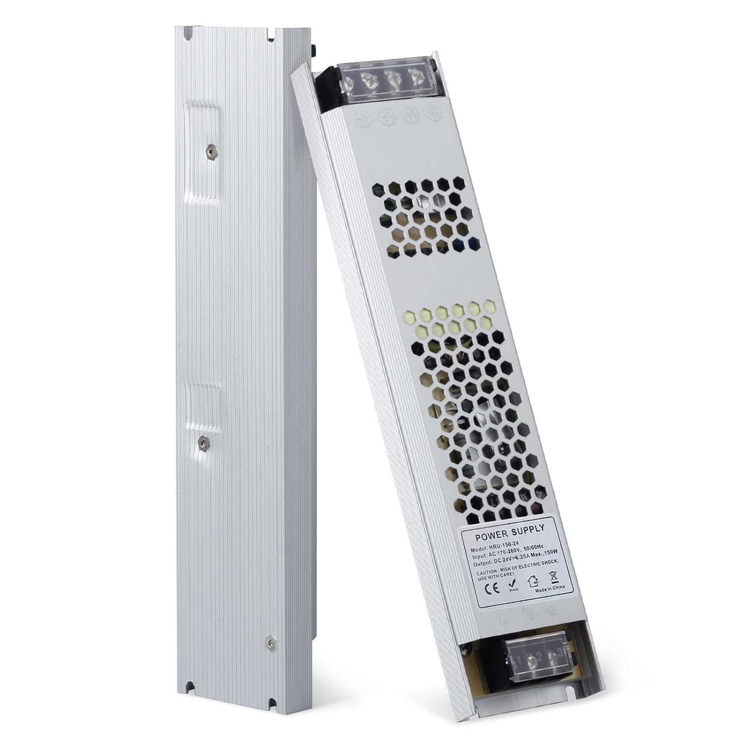 YAYZA! 24V LED Driver 150W Power Supply, IP20 Transformer 240V AC to DC 24V 6.2