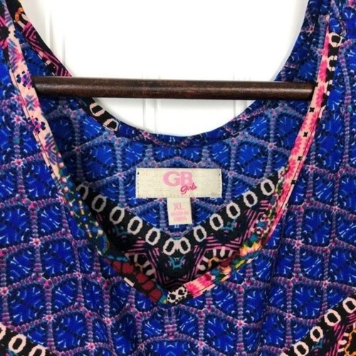 Gianni Bini Tunic Kids Size XL Multicolor Boho Bell Sleeves - Picture 4 of 6