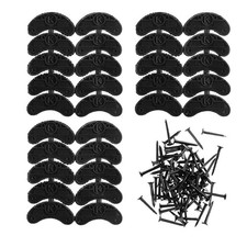 GOETOR Heel Plates 30 PCS 5.4 x 2 x 0.5 cm 2.12 x 0.79 x 0.2 Inch , Black