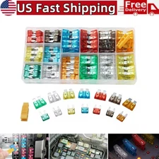 US STOCK 220pcs Car Truck Boat Blade Fuse Automobile Assortment Kit for Vehicles