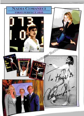 Original Autogramm Nadia Comaneci /// Autograph signiert signed signee Co 348369