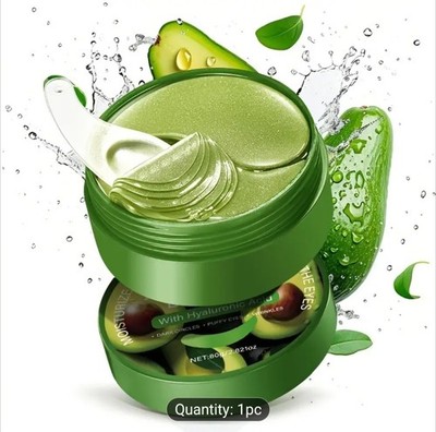 60 Pieces Eye Masks Avocado Eye Patches  contains  hydroxy acids and Vitamins C.