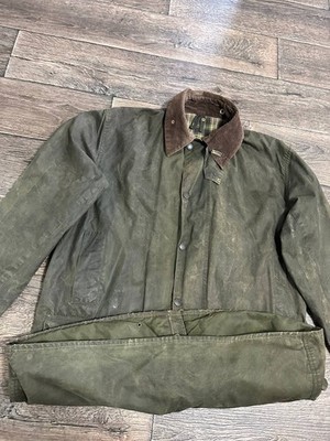 Barbour A200 Border VGC Wax Jacket C42 Large Sage Green men | eBay