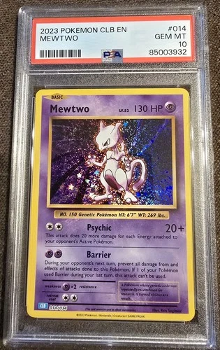 Pokemon 2023 CLB Mewtwo #014 PSA 10 English English