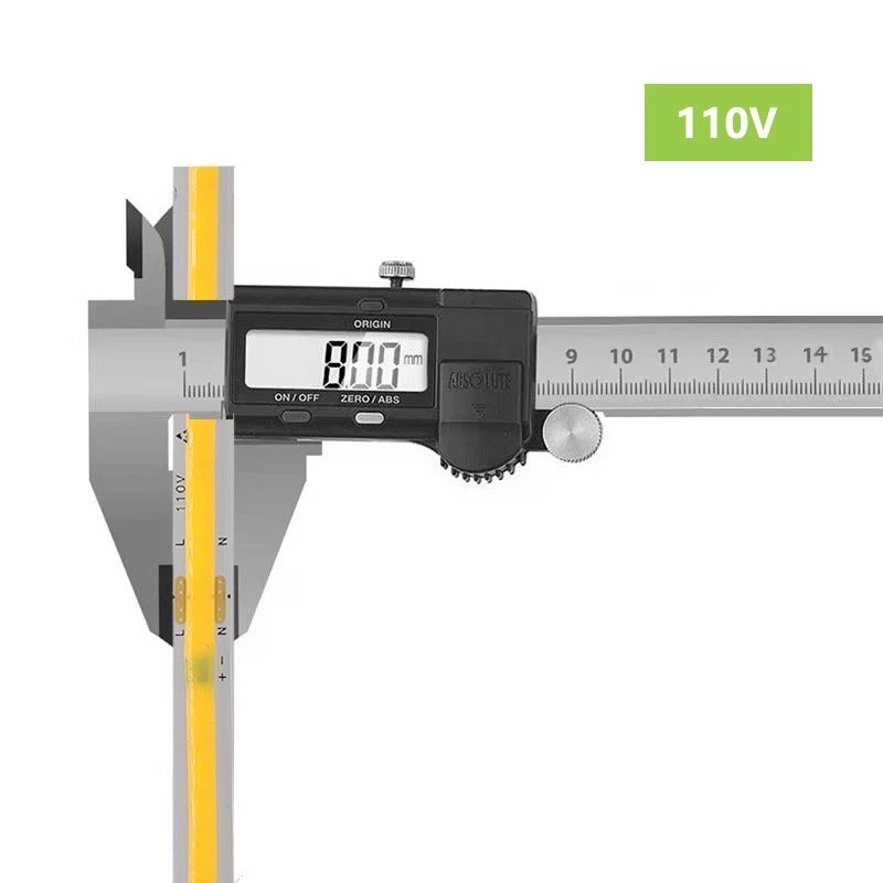 COB LED Strip Light AC110V High Voltage 32.8ft 10W/M 8mm Width For Home/Office - Image 4 of 4