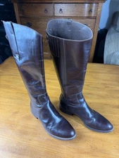 MATISSE YORKER Brown Leather Zip Knee High Riding Boots Women's Sz US 8.5 M