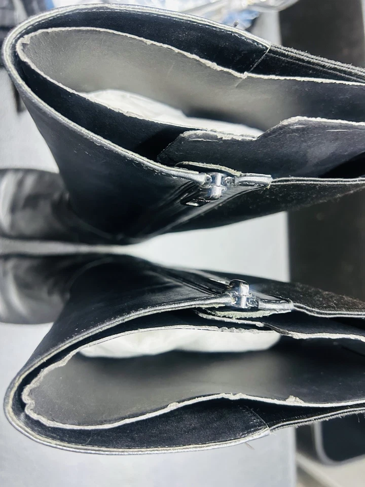 Botas de equitação Coach de couro preto tamanho 8,5 B - Imagem 3 de 4