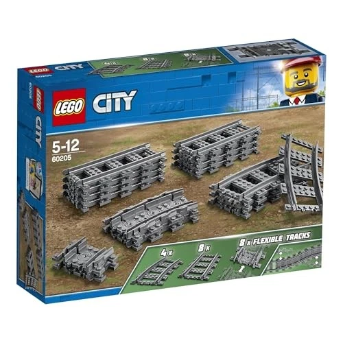 LEGO City Tracks Set 60205 20 piezas rieles de tren flexibles curvos rectos N... - Imagen 3 de 4