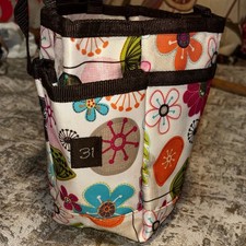 Thirty-One 31 Small Utility Tote Bag Floral Pattern