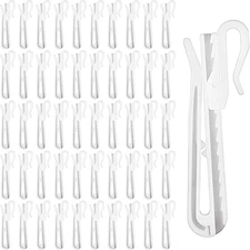50 PCS Adjustable Pinch Pleat Curtain Hooks for Drapes & Shower Curtains