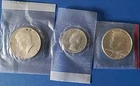 1964 & 1976 Unc. Kennedy Halves - 1976 Silver Quarter - Coins In Mint Cello