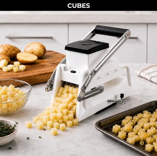 3-in-1 Fry Cutter & Cuber Potato Vegetable Cutter Stainless Steel Blades image 5