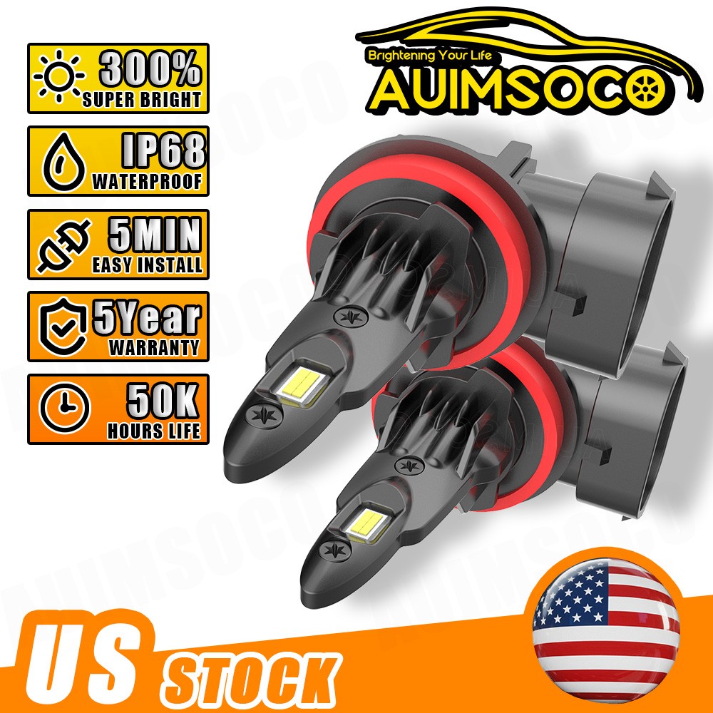 For Toyota Sienna 2011-2018 2Pcs H11 LED Headlights Low Beam Bulbs Super Bright