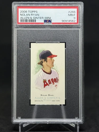 2006 Allen & Ginter Mini #266 Nolan Ryan Angels Baseball Card PSA 9 MINT